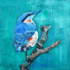 "Nuthatch"Oil 20cm x 20cmReady to hang£60