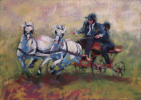 "Two White Horses"pastel 30cm x 22cmunframed£75