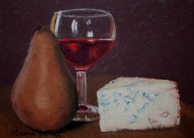 Pear, Wine and Cheese 2